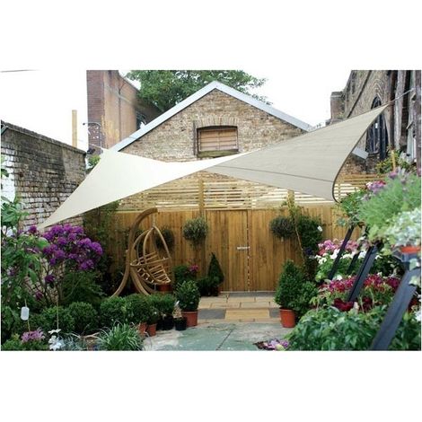 Voile solaire - carr, - 5 x 5 m - couleur: cr,me