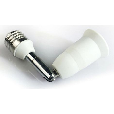 Douille E27 - Prolongateur Réglable 90° Vertical et 360° Horizontal - Adaptateur de Prise pour Lampe - Blanc - 1 Pièce (1/3)