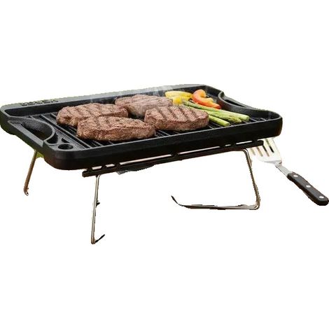Grillplatte, Wendbares Design, Antihaftbeschichtung, schwarz (1/2)
