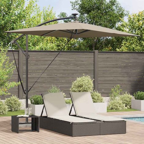 Sonnenschirm Taupe 294 x 200 x 270 cm Polyester und Aluminium