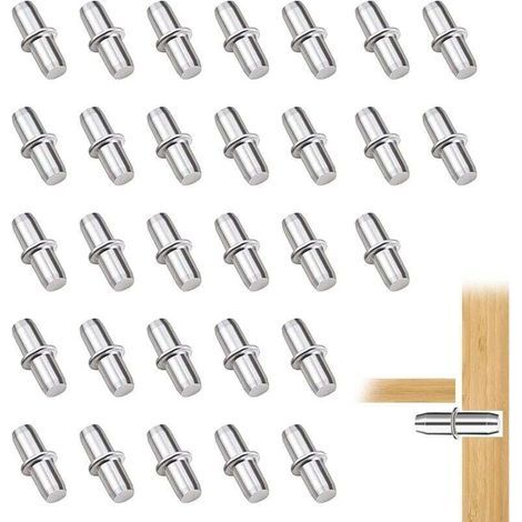 Support D'étagère, 30 Pièces Support De Crémaillère, 5mm Taquet Etagere pour Meubles, Armoires, Supports D'étagères (1/5)