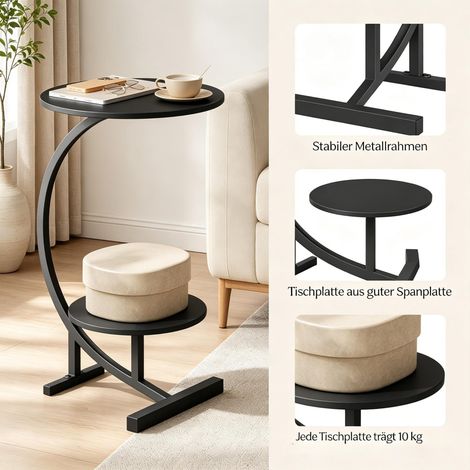 Table de nuit moderne, table d'appoint compacte, table d'accompagnement minimaliste, table basse d'appoint pour canapé, meuble d'angle pratique (lot de 1) (1/5)