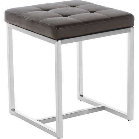 Edelstahl Sitzhocker Barci braun (1/5)