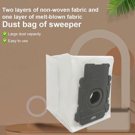 Ortviai Sacs à poussière pour robot aspirateur iRobot i7/i3/i6/i8/e5/e6/s9/j7 – 8 pièces, filtration 3 couches, efficacité 99 %