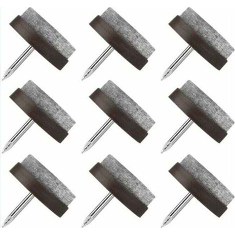 Patin Chaise a Clouer, 80 Pcs Clous Patins de Meuble, Patins Glisseurs Rond 22mm Tampon Chaise, Patins Meubles en Feutre Tampons pour Protection Pieds de Table Chaise Meubles