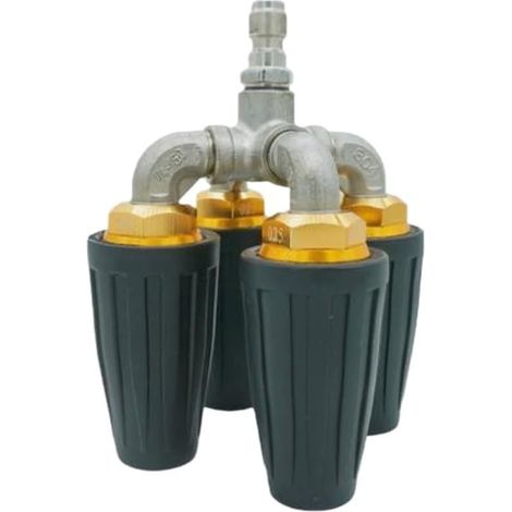 Buse Rotative Laiton Acier 4000 PSI Rapide Buse Rotative Laiton(Black) Compatible tous , connexion rapide 1/4 pouce, outil, montage en secondes, extension facile (1/5)