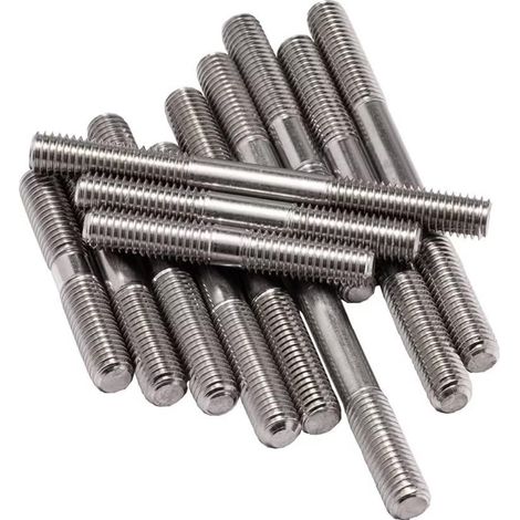 Vis Filetage a Double Extrémité 304 Inox Acier Goujon Vis Boulons M12x80mm 2 Pièces (1/5)