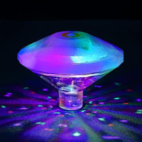 Projecteurs pour bassin, éclairages subaquatiques RGB, lumières disco pour soirées, éclairages multicolores pour piscine avec 7 modes d'éclairage pour fontaines, bars de piscine, etc., éclairage LED p