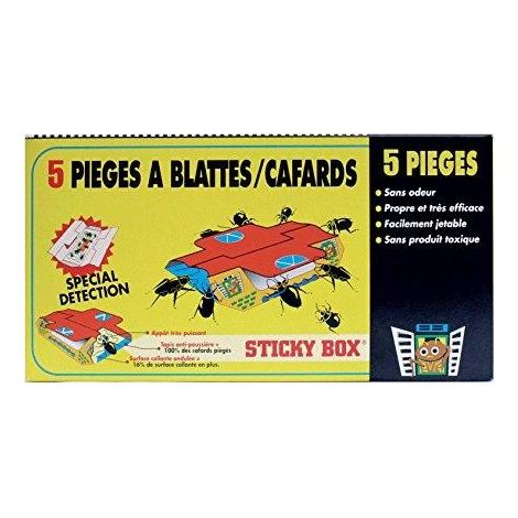 Sticky-box Trampa para cucarachas lote de 5 eficaz y segura