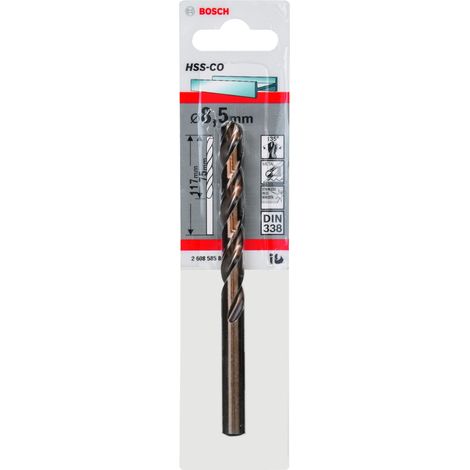 Bosch HSS-Co DIN 338 Broca Metal Bronce 8,5 mm