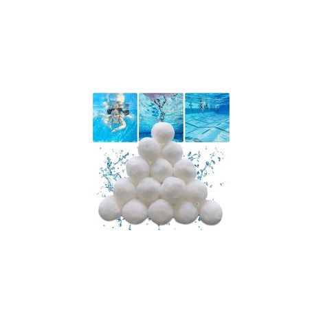 900g Boules de Filtre de Piscine,Boule Filtration Piscine Remplace 32kg Sable pour Filtre Piscine,Média Filtre à Fibres pour Piscine,Balles Filtrantes pour Les systèmes de Filtration (900, Grammes)
