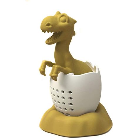 Teesieb mit Dinosaurier-Motiv, Silikon-Teesieb, auslaufsicherer Teefilter, lustiger Teefilter mit Dinosaurier-Motiv, Baby-Tee (1/4)
