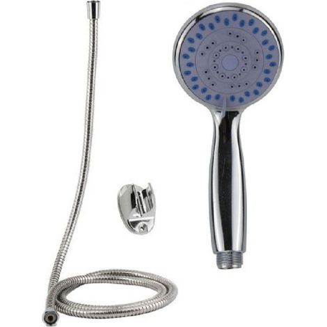 Trade Shop - Kit De Teleducha Para Bañera Teleducha Con Soporte Redondo De 1,8 M 69057 - (1/3)