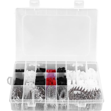 Kit de 115 connecteurs JST MX SM (pas de 2,5 mm) avec boîtier mâle et femelle, cosses à sertir et fils assortis. (1/5)
