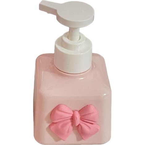 Flacone dispenser di sapone in plastica a prova di perdite con fiocco decorativo, dispenser di sapone da viaggio per shampoo e lozione, dispenser da viaggio (1/2)