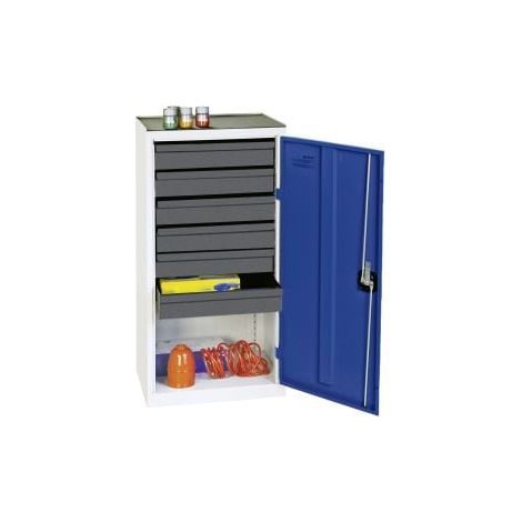 Armadio portautensili e materiali Stumpf serie 3000 grigio chiaro / blu genziana + 6 cassetti 100 mm - 3001674