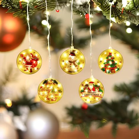 Guirlande rideau LED Noël 1,5 m 4 modes pour patio jardin (1/4)