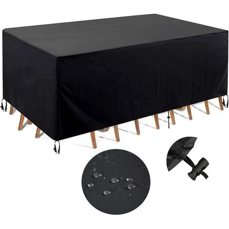 Housse de protection pour meubles de jardin 130 × 75 × 71 cm, tissu Oxford, imperméable, coupe-vent, anti-poussière, anti-UV, pour canapé d'extérieur (1/5)