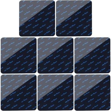 8 Pcs Anti Derapant Tapis,Tapis Antidérapant Autocollants,Anti Glisse Tapis,sous-Tapis Antidérapant,Anti Curling Carpet Grippers Coin,Lavable sans Trace,Réutilisables,10 x 10cm,Noir (1/5)
