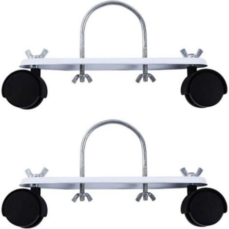 Kit de 2 supports réglables pour radiateurs électriques – supports à roulettes hydrauliques avec poulie mobile intégrée, montage facile et stable