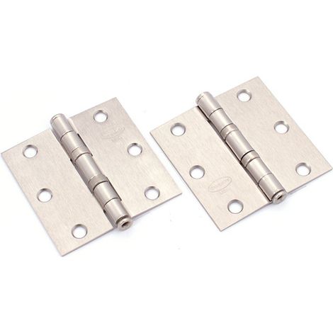 Charnière universelle 65 x 65 x 1,5 mm nickelée, lot de 2