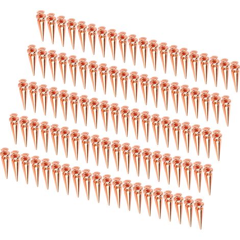 100er-Set Punk-Kegelnieten 10x26mm Roségold Punk-Kegelnieten DIY Punk-Stil Kleidung Dekoration Baum Typ (1/5)