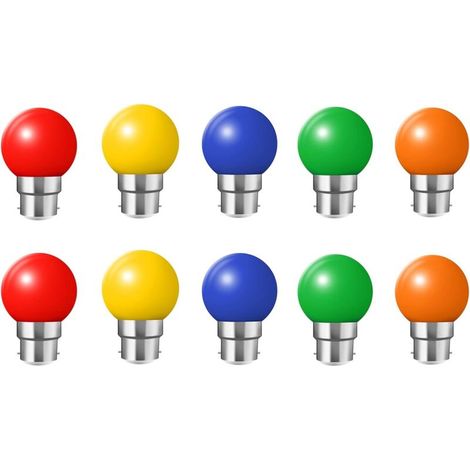 Lot de 10 ampoules LED Festoon B22 à culot à baïonnette (équivalent 20 W), petites ampoules de Noël à culot BC