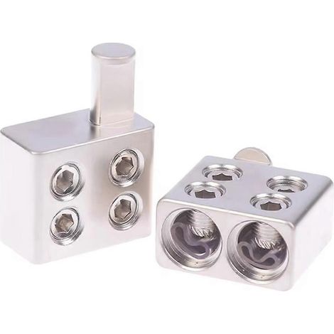 câbles répartiteurs audio pour voiture, alimentation, amplificateur audio, double entrée 1/0 AWG vers 1/0 AWG, réducteurs de tension (1/5)
