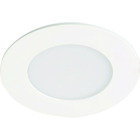 Encastré intérieur LED'UP ECO SLIM rond fixe blanc 4000K 7W 450lm IP44 - EUROPOLE - 453031