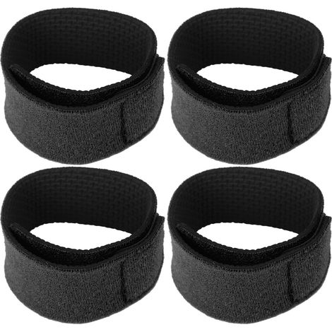 4 Sangles de Canne à Pêche Réutilisables, Solides et Flexibles, à Boucle Auto-agrippante, Noir (1/5)