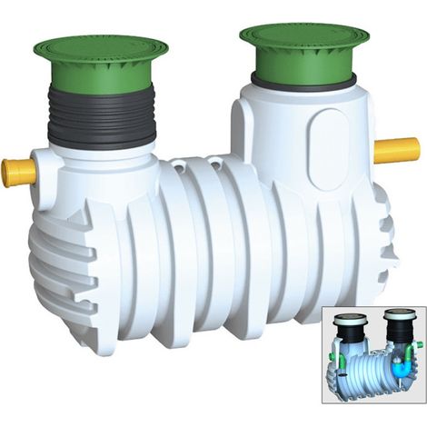 Separatore di idrocarburi da 2210 L e 10 L/s con decantatore e filtro coalescente (1/5)