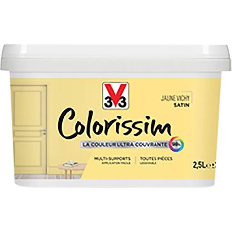 Peinture Multi-supports V33 Colorissim Satin Jaune Vichy 2,5 L