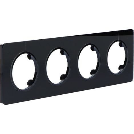 Cadre quadripolaire, verre, noir, bêta en ligne (1/4)