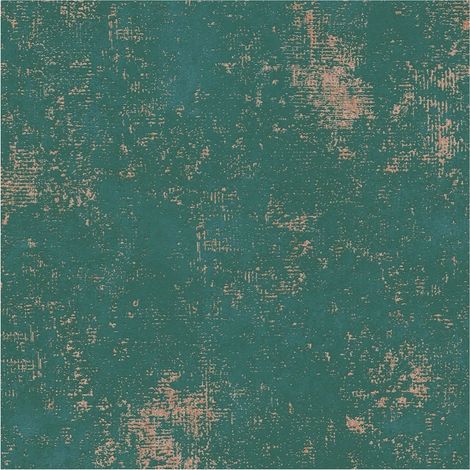 Plaster look wallpaper wall Profhome 388321 non-woven wallpaper slightly textured with tangible texture and metallic highlights green gold turquoise green 5.33 m2 (1/5)