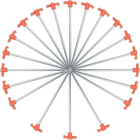 Piquets de Camping Ancres Sol pour Tente de Camping Prairie,20 Pièces Piquets Solides Bâche Extérieur pour Randonnée Plage Jardin Montagne (1/5)