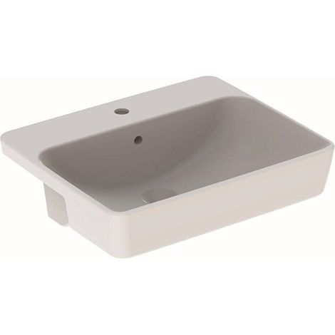 Geberit VariForm lavabo semiencastrado 550x450mm cuadrado con orificio para grifería con rebosadero we KT