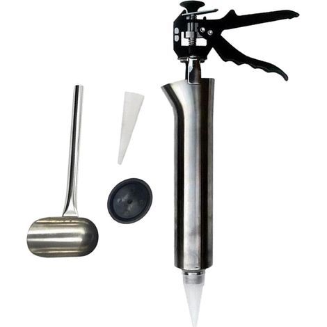 Applicateur Manuel de Joint Mortier, Pistolet à Calfeutrer de Mortier de Pointage avec Buses Remplaçables Machine de Jointoiement de Ciment (Pour fente) (1/5)