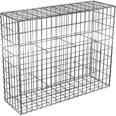 Gabion dimensions 100x80x30cm - Mur avec pierres - Mur de soutènement - Paroi Bordure de jardin - avec spirales et entretoises