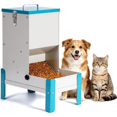 Automatic Cat Food Dispenser 10L Raised Bowl for Dogs (1/5)