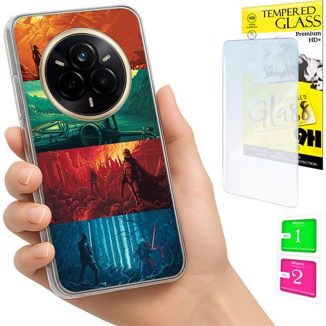 Funda para Realme 14 Pro 5G con cubierta trasera para fotos y cristal 9H. (1/5)
