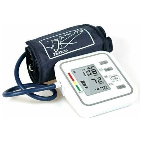 Automatisches elektronisches Oberarm-Blutdruckmessgerät mit großem LCD-Bildschirm. Intelligentes digitales Blutdruckmessgerät. (1/5)