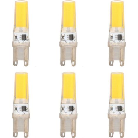 6 Ampoules LED G9 Dimmables, 220V Lumière Chaude, pour Lampes Murales et de Table, 6 Pièces (1/5)
