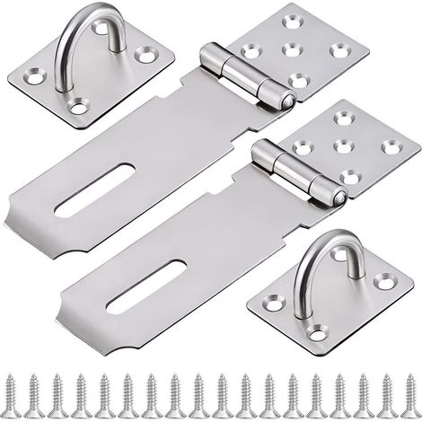 2er Set Sicherheitsüberfalle Edelstahl abschließbar für Türen & Schränke