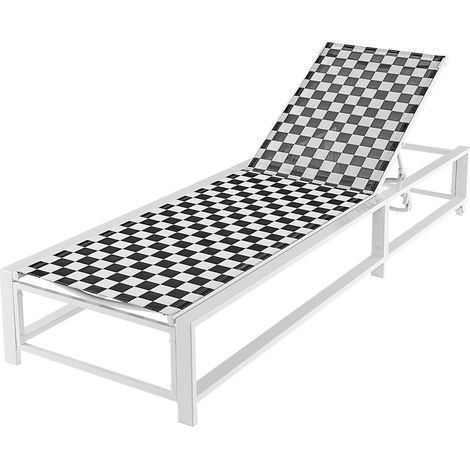 Adjustable Patio Chaise Lounge Outdoor Lounge Chair with Wheels (1/5)