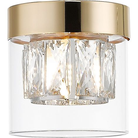 Zumaline GEM Downlight de superficie, oro francés, 1x G9