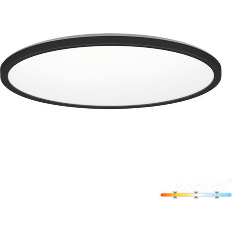 Plafonnier rond noir moderne Ø30cm LED 18W IP54 nivera circle Kobi (1/5)
