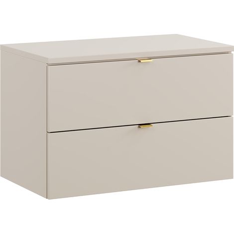 Meuble sous-vasque 80cm plan de toilette Azel Cachemire