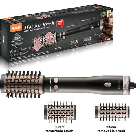 Automatische rotierende Heißluftbürste [Keratin- und Mandelölbehandlung] Keratin Protect (1000 W, Keramik, variable Temperatur, 2 Rundbürsten 30 & 50 mm) (1/5)