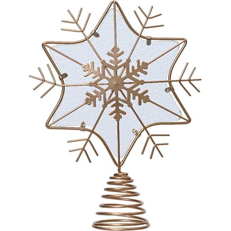 Puntale per Albero di Natale a forma di fiocco di neve da 25 cm