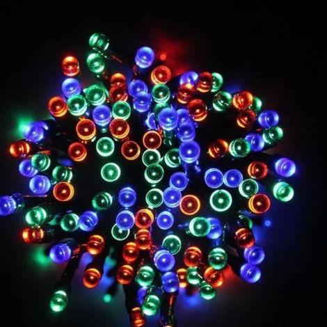 CPRORPO MULTICOLORE Guirlande lumineuse 22 M 200 LEDs 8 Modes Energie solaire pour Déco Extérieur Noël Mariage Fête Soirée (1/4)